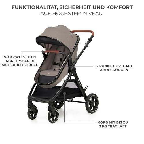 Kinderkraft ESME 3-in-1 Multifunktionskinderwagen: Babywanne, Sportwagen, Maxi-Cosi