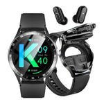 X10 Smartwatch mit (2-in-1) Touch Bluetooth-Kopfhörern | Herzfrequenz- & Blutdruckmesser
