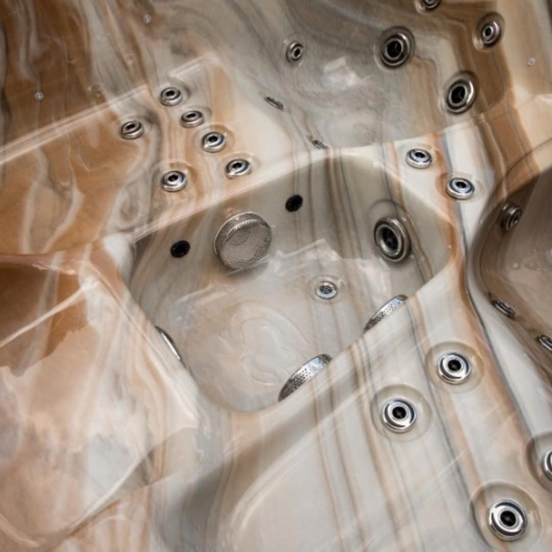 poolomio® massage whirlpool made of Aristech acrylic for 3 people: | Wi-Fi, speaker, LED light