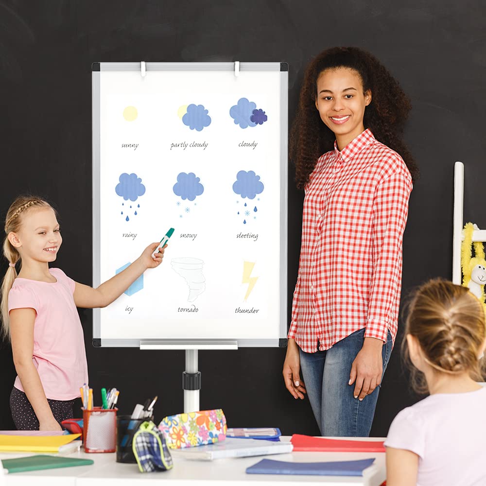 VIZ-PRO ECO Magnetische Mobile Whiteboard (90x60cm) mit Papierblöcken