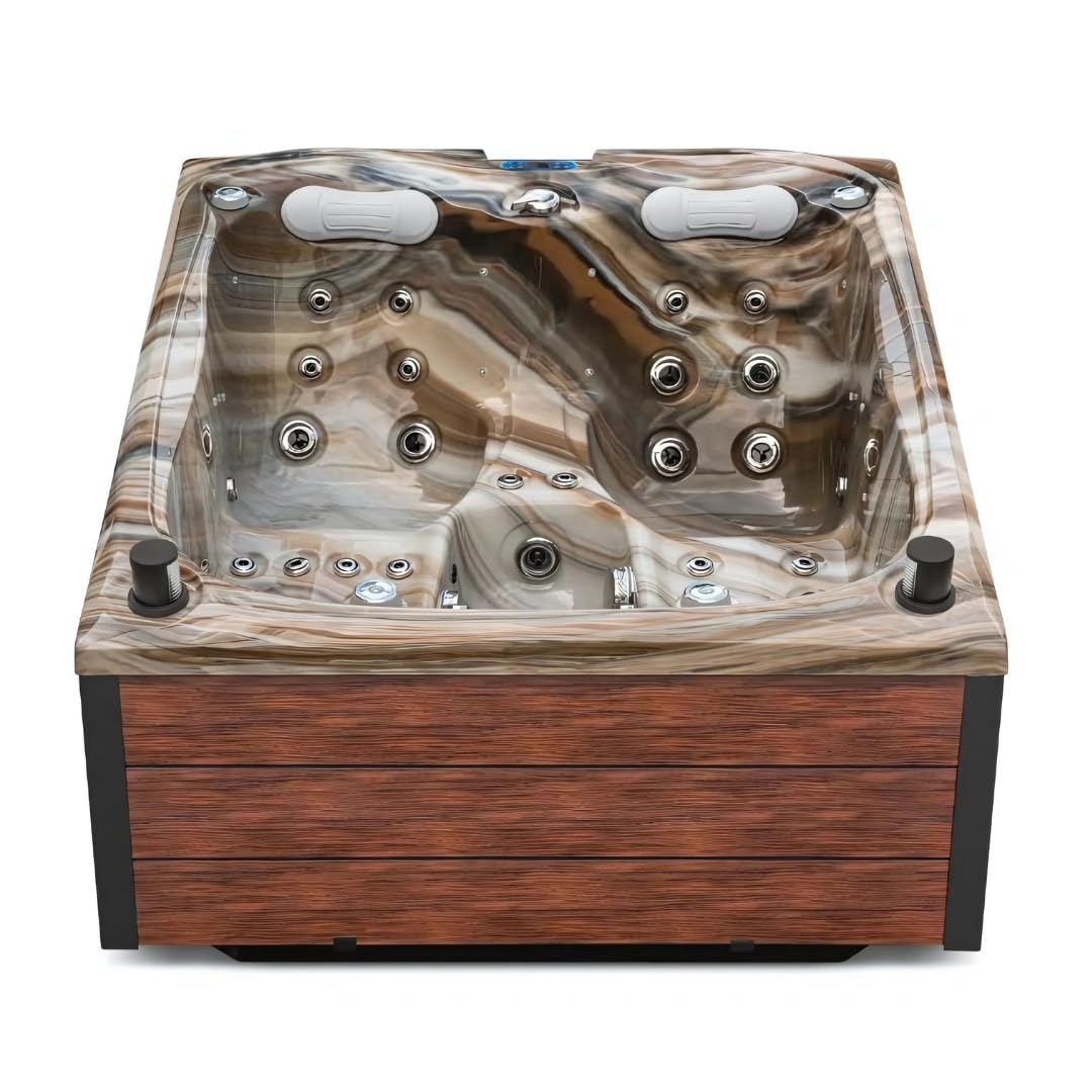 poolomio® massage whirlpool made of Aristech acrylic for 3 people: | Wi-Fi, speaker, LED light