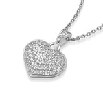 AMOONIC Affinity Heart Necklace (925 Silver) with Zirconia Stones: FREE Engraved Case | For the Best Mom in the World