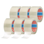 tesa 64014 Verpackungsband (Transparent): 6 Rollen à 66m x 50mm, leise & UV-beständig