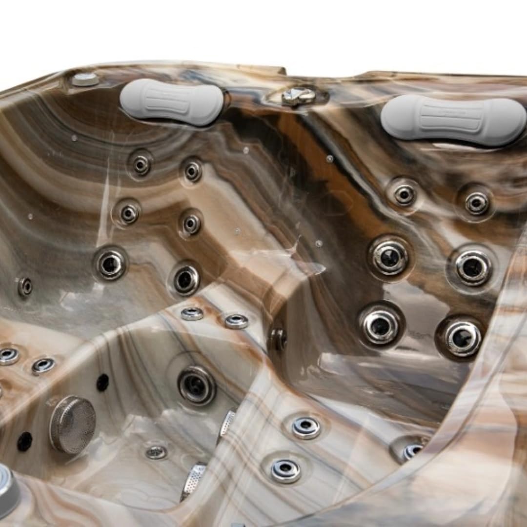 poolomio® massage whirlpool made of Aristech acrylic for 3 people: | Wi-Fi, speaker, LED light