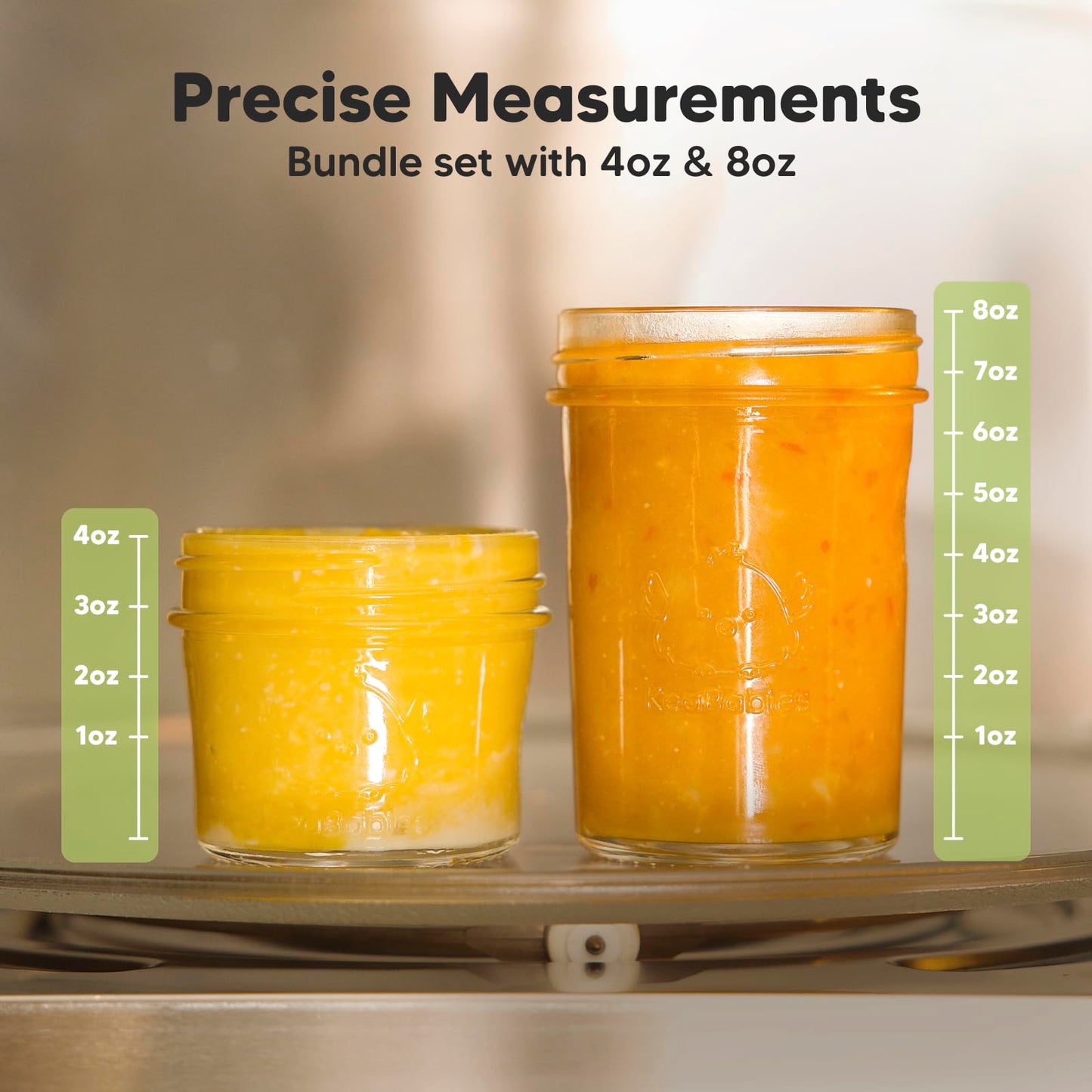 Baby Food Freezing Containers Made of Glass (8 Pack) - Baby Food Storage