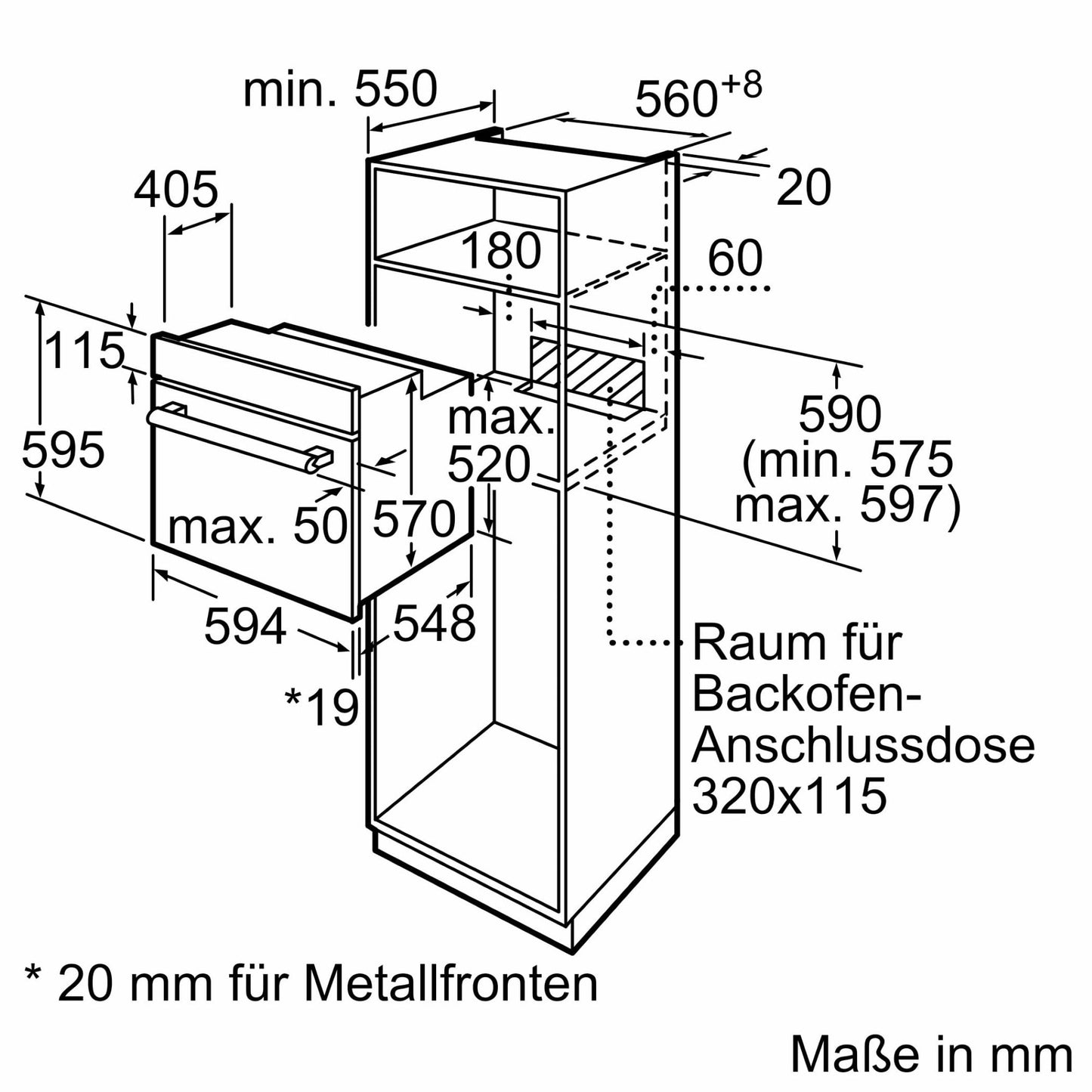 Siemens (HB113FBS1) iQ100 Einbau-Backofen, 60 x 60cm | 3D Heißluft, LED Display