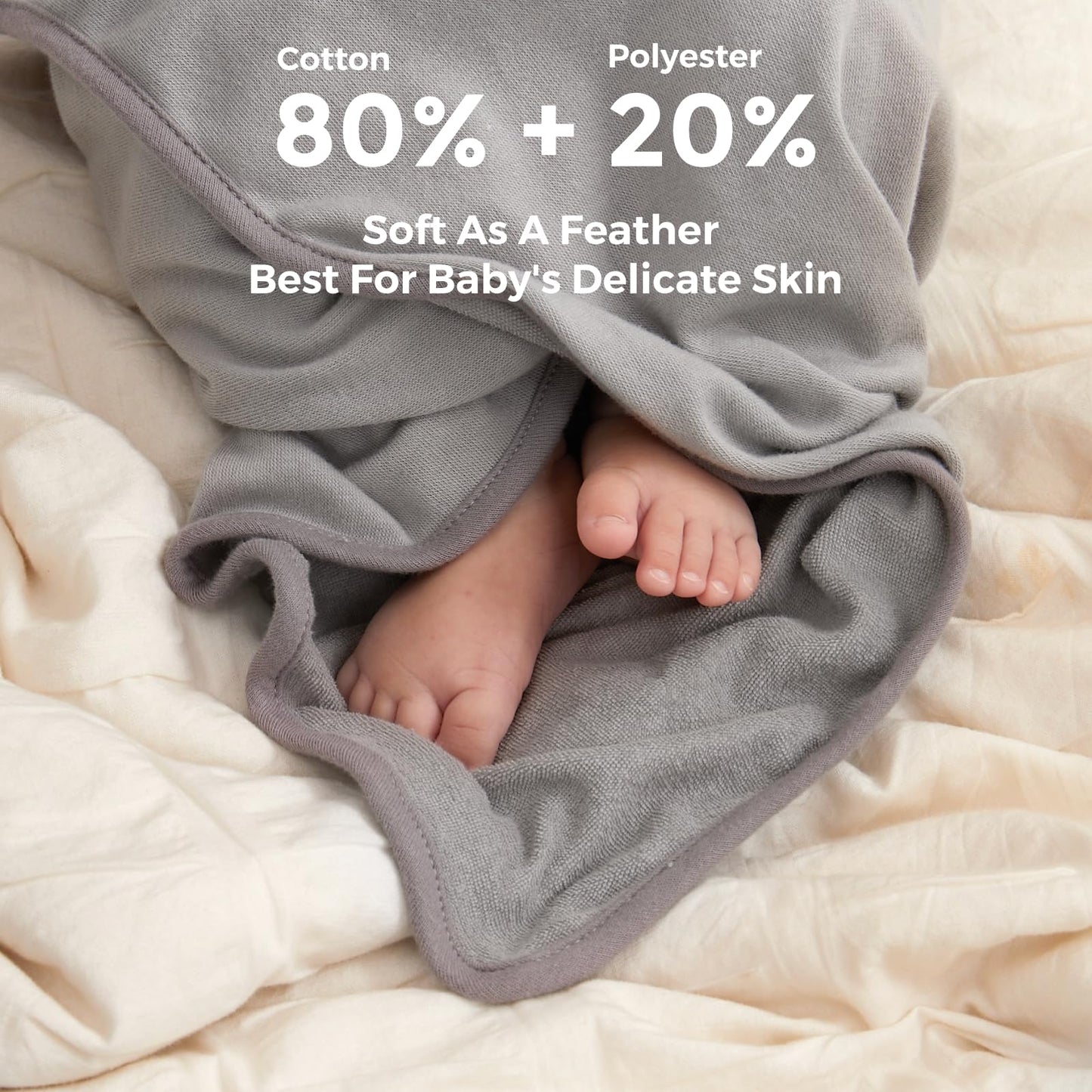 momcozy 8-piece baby hooded towel & washcloth set: Soft, absorbent and gentle