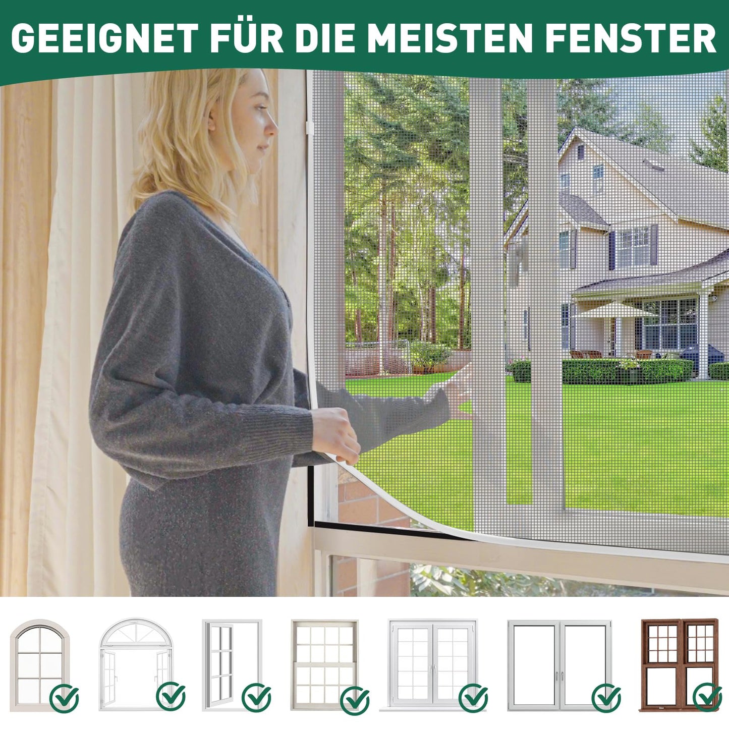 MLEJU Fly Screen Window Magnet | Effective insect protection with a simple magnetic frame