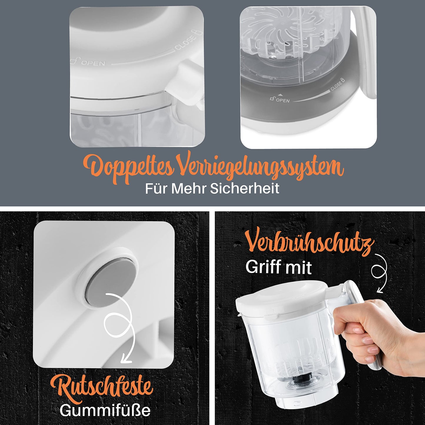 SWEETY FOX: 7-in-1 multifunctional baby food maker with automatic cleaning function