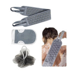3-piece Body Scrub Set: Back Scrubber - Bath Glove - Shower Brush