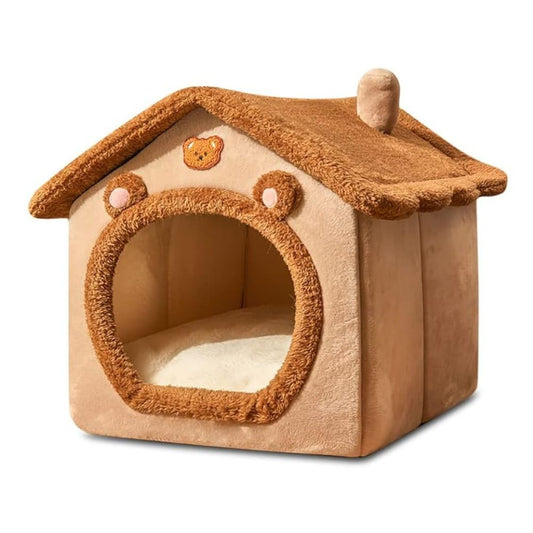 Foldable, Washable Pet Bed with Removable Cushion for Small Dogs and Cats
