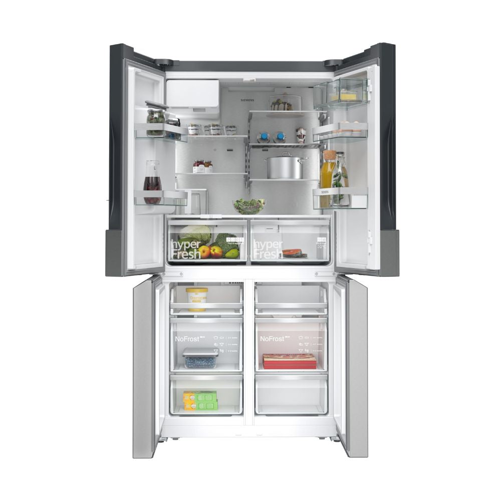 SIEMENS (KF96IAPEA) iQ500 NoFrost Smarter French-Door Kühlschrank: Eis- und Wasserspender, Anti-Fingerprint
