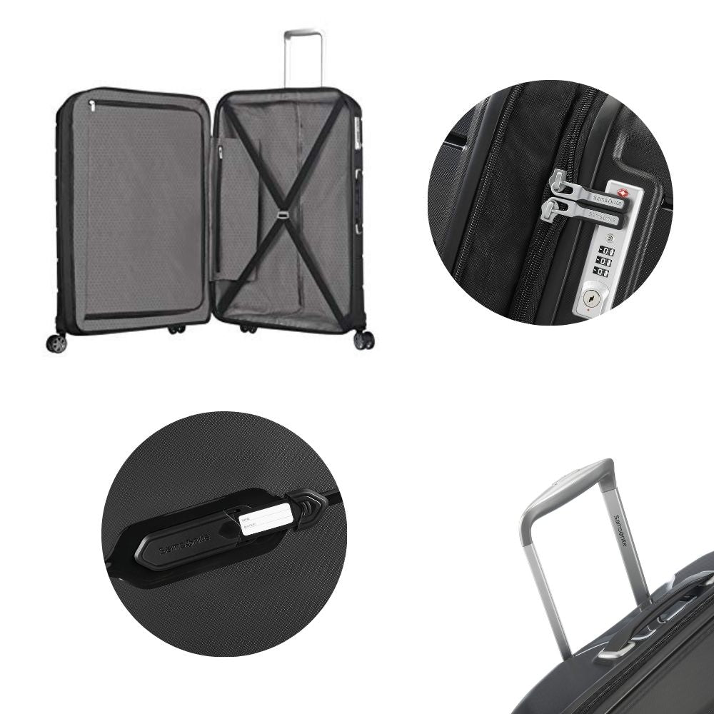 SAMSONITE Flux - Spinner L: Expandable Suitcase (75 - 99 cm/111 liters) | Black