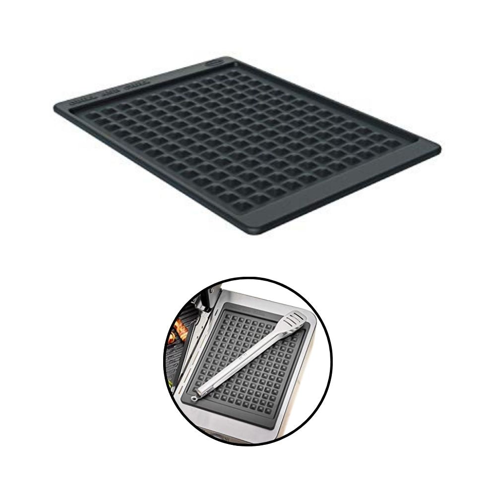 RÖSLE Silikon Ablagematte | Temperaturbeständig bis 220°C, Spülmaschinengeeignet (Schwarz)