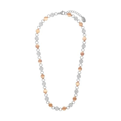 s.Oliver Edelstahl Collier für Damen mit Kristallen von Swarovski (IP-Rose)