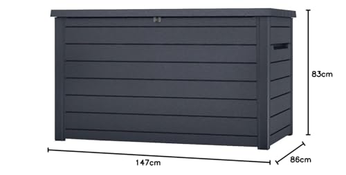 Koll Living Auflagenbox/Kissenbox Goliath XXL (870 Liter): Graphit