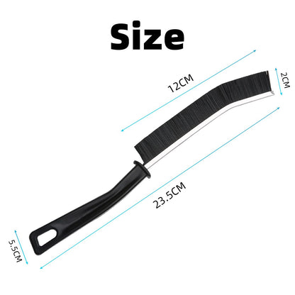3-piece grout brush (black) | Crevice cleaning brush for bathroom, kitchen