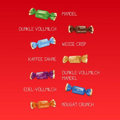 merci Petits Chocolate Collection (1kg): Mix of chocolate specialties in a practical round tin