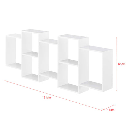 [en.casa] Wall shelf 'Jessheim' with 7 shelves: Stylish storage space for every room