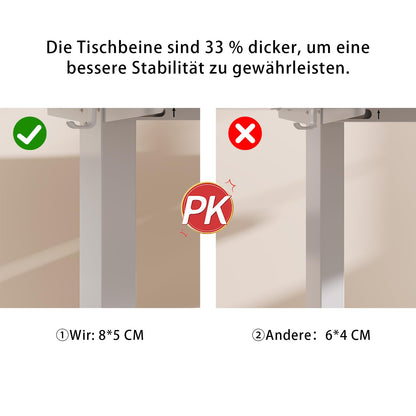 Flamaker Desk (160x80cm): Electrically height adjustable with memory function in white