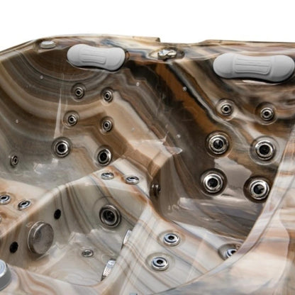 poolomio® massage whirlpool made of Aristech acrylic for 3 people: | Wi-Fi, speaker, LED light