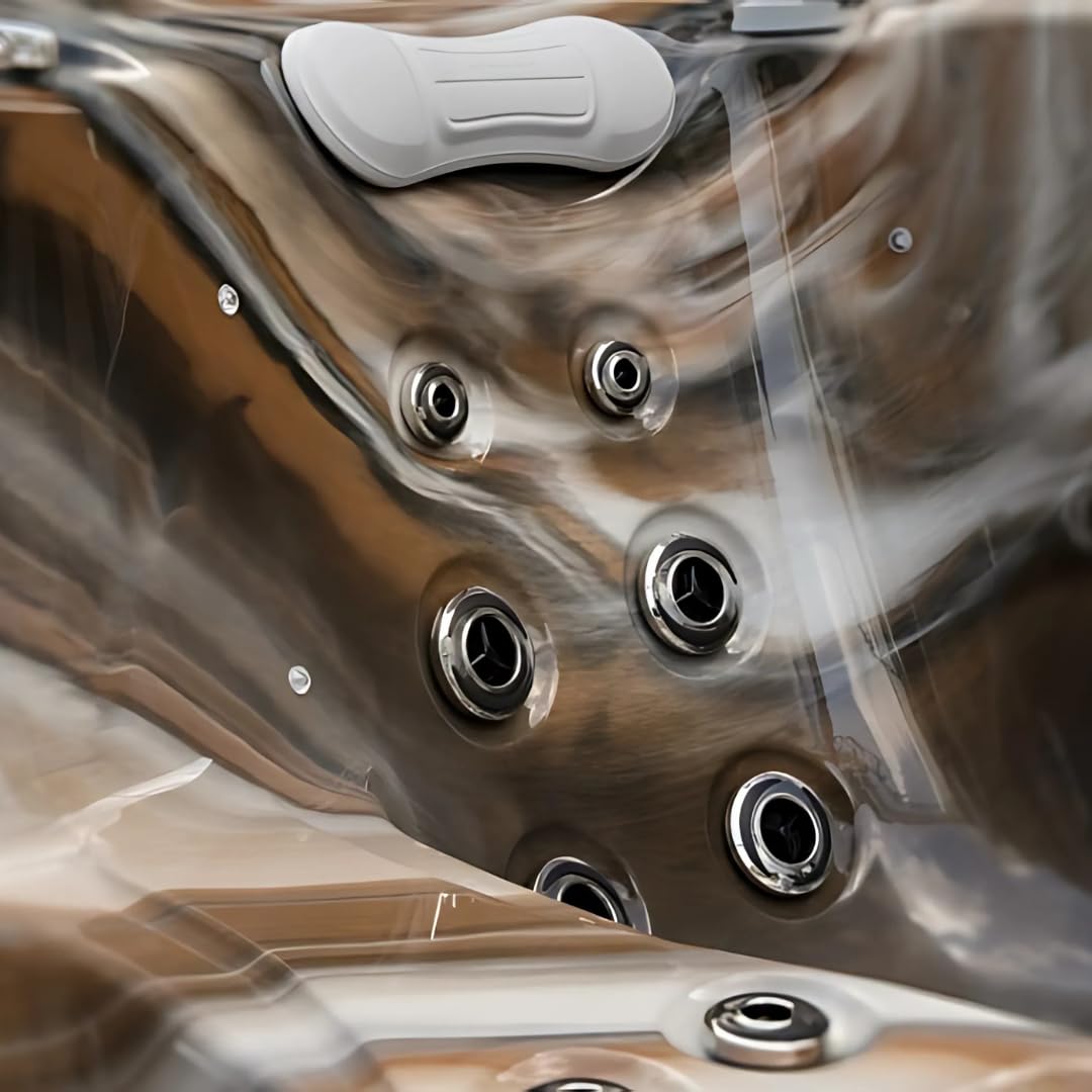 poolomio® massage whirlpool made of Aristech acrylic for 3 people: | Wi-Fi, speaker, LED light