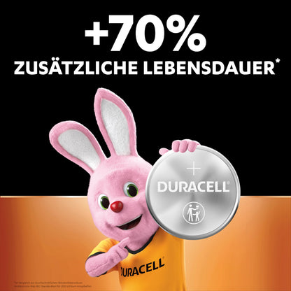 Duracell (CR2032) lithium button cells 3V (4 pieces), ideal for e.g. car keys