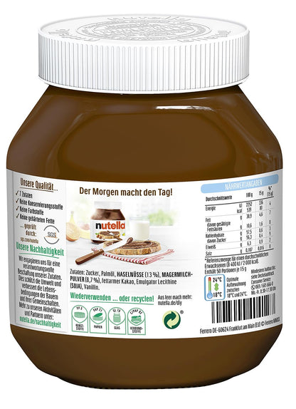 Nutella hazelnut spread or for delicious recipes (1x 750g)