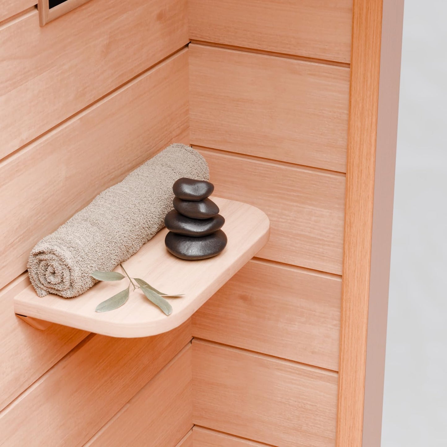 Dewello® infrared sauna 'Pierson' (135x105cm) for 1-2 people made of hemlock wood, LED, Bluetooth