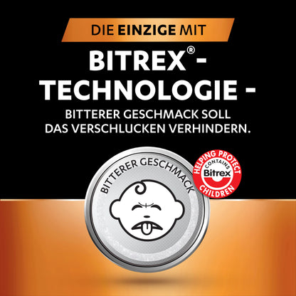 Duracell (CR2032) lithium button cells 3V (4 pieces), ideal for e.g. car keys