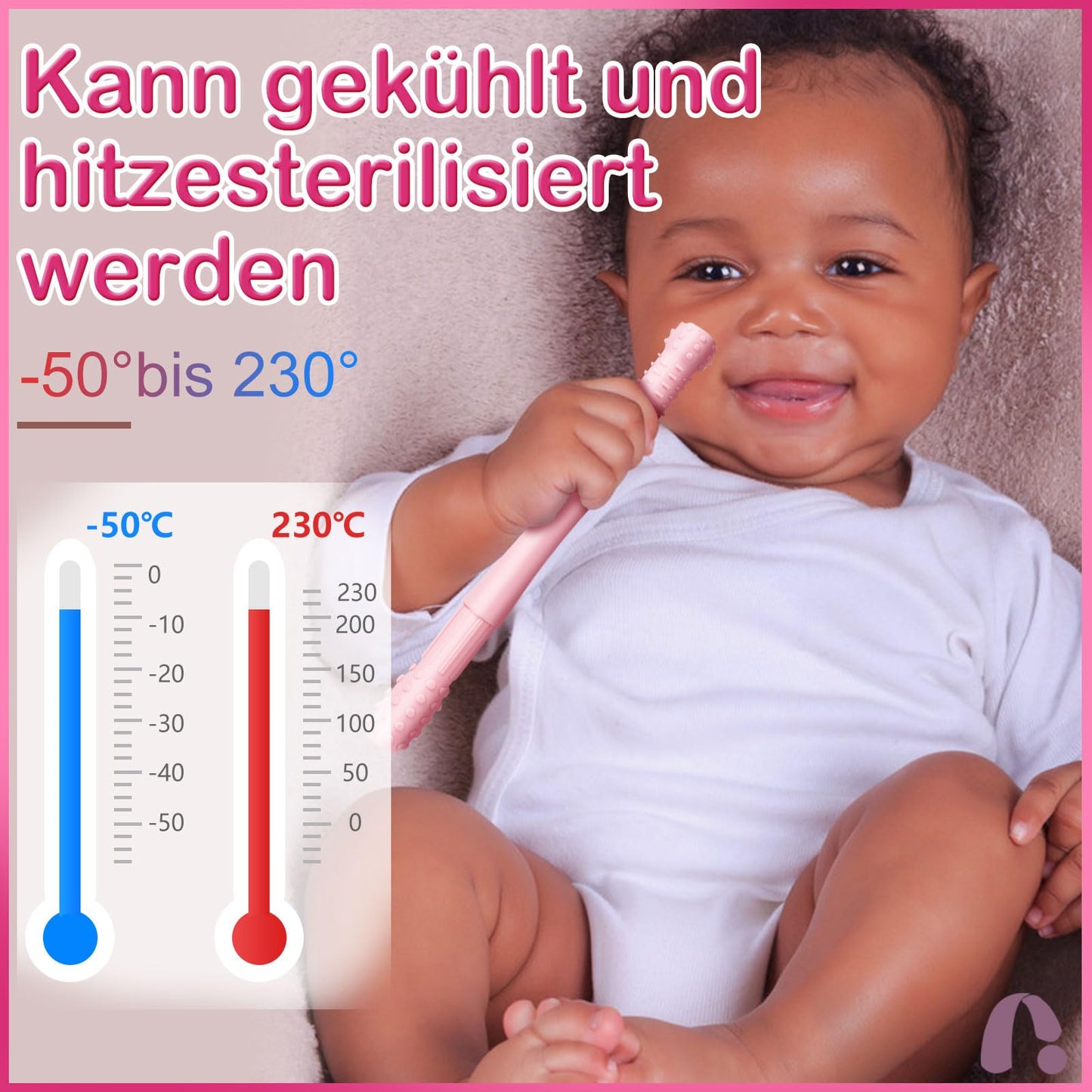 OKONKN Teething Tubes (6 pieces): Silicone teething aid - BPA-free &amp; coolable