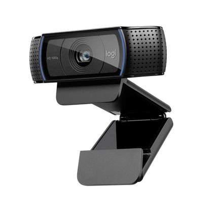 Logitech C920 HD PRO Webcam, Full HD 1080p, 78° field of view, autofocus, clear stereo sound, exposure compensation, USB connection, for Skype, FaceTime, Hangouts, etc., PC/Mac/ChromeOS/Android - Black