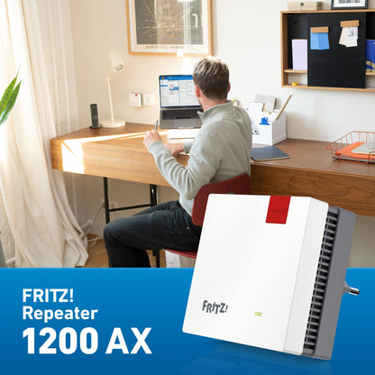 AVM FRITZ!Repeater 1200 AX - WLAN Mesh Repeater with Wi-Fi 6 &amp; Gigabit LAN