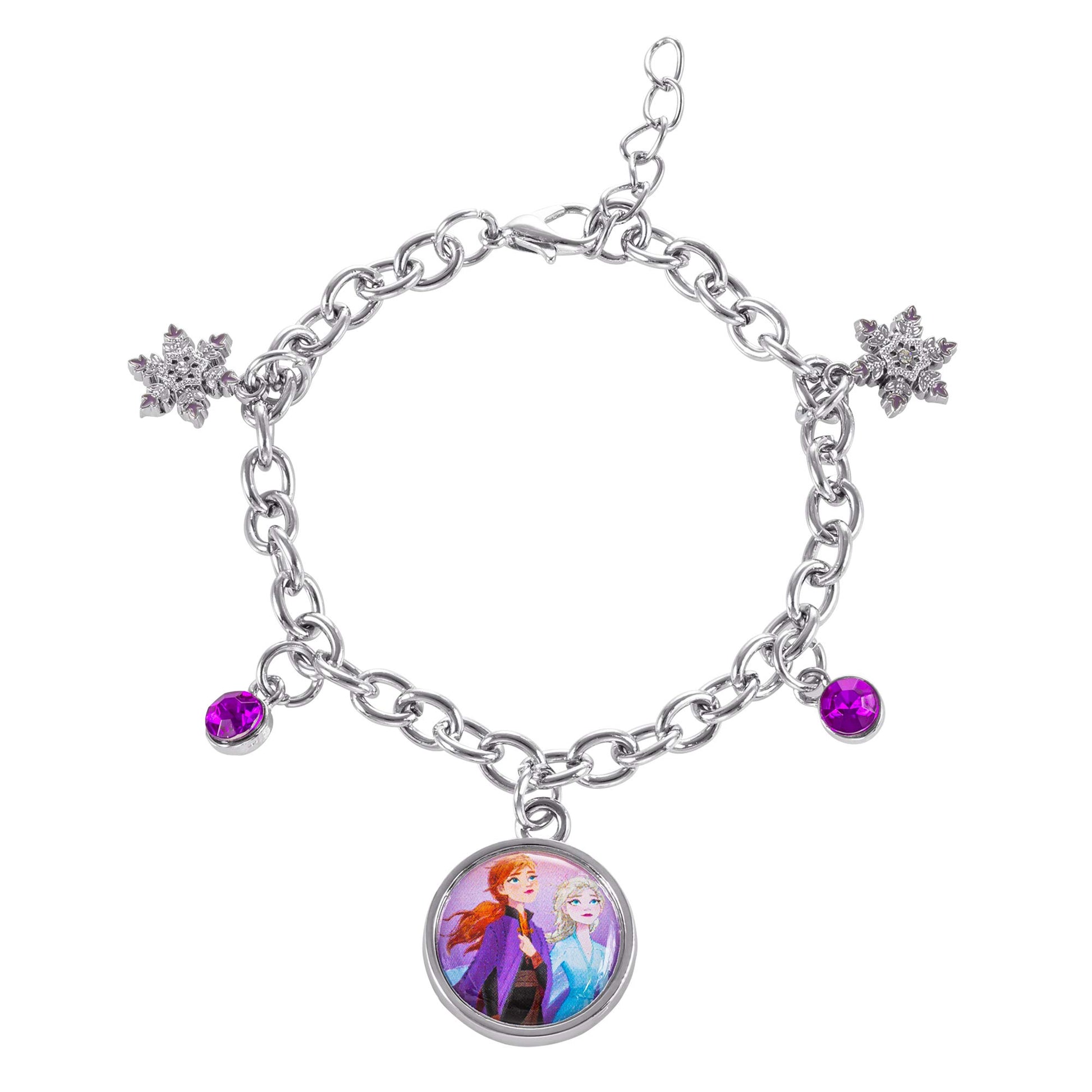 Disney 'Die Eiskönigin' Kristall Metall-Stein Charm-Armband für Damen - 17cm