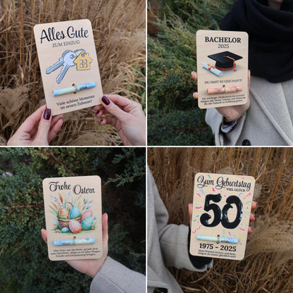 ZUKLA money gift packaging 'ABI 2025' (15x10cm): The creative way to give money