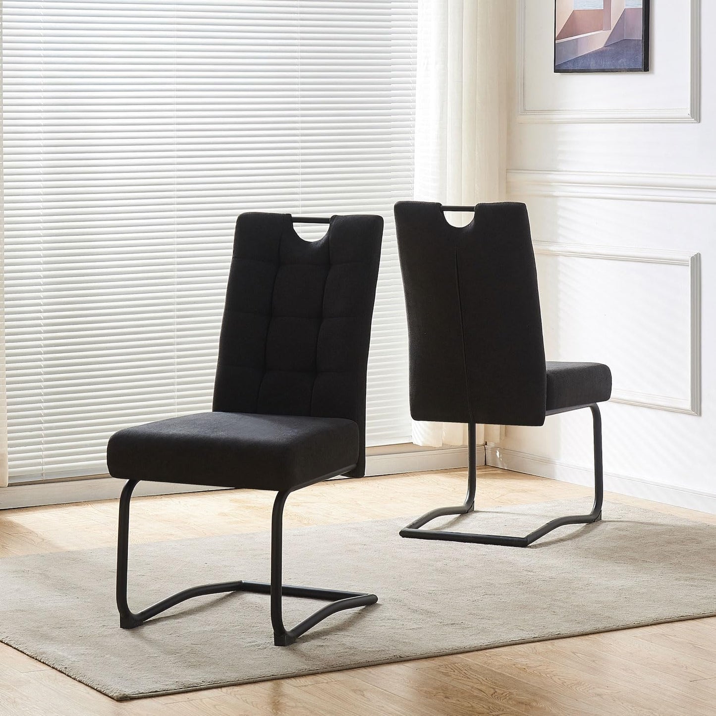B&amp;D home set of two cantilever dining chairs 'Sofia' | Modern design in anthracite