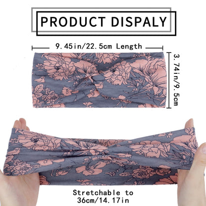 Kavya Summer Boho Elastic Soft Headbands &amp; Hairbands for Women (6 Pack - Multicolored)