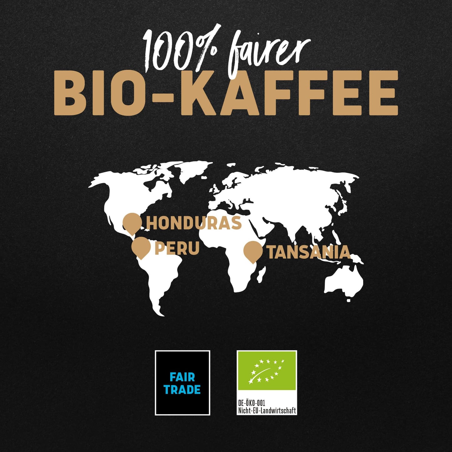Landpark Organic Coffee Espresso 500g: Arabica &amp; Robusta Coffee Beans | Fair Trade