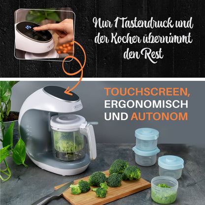 SWEETY FOX: 7-in-1 multifunctional baby food maker with automatic cleaning function