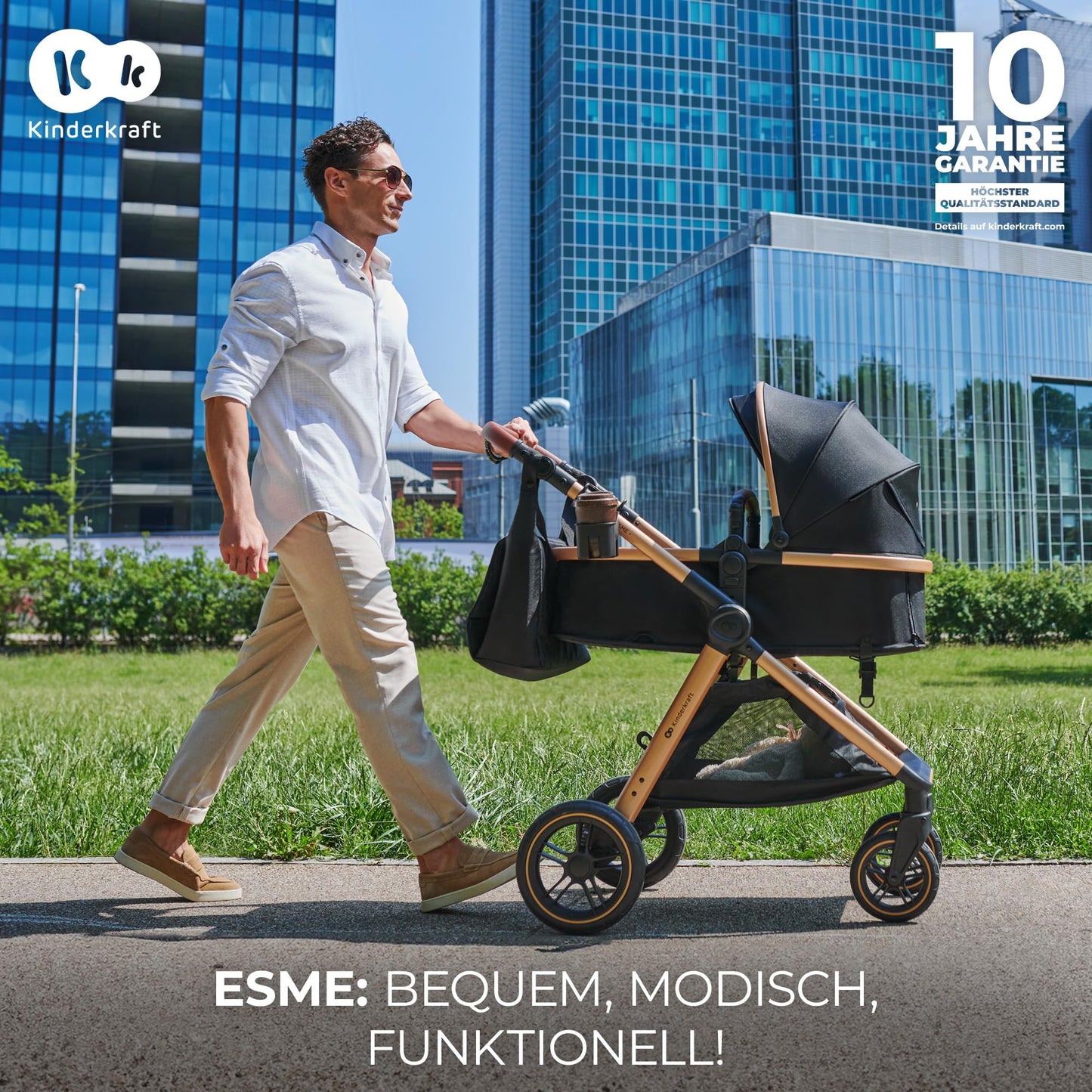 Kinderkraft ESME 3-in-1 multifunctional stroller: carrycot, stroller, Maxi-Cosi