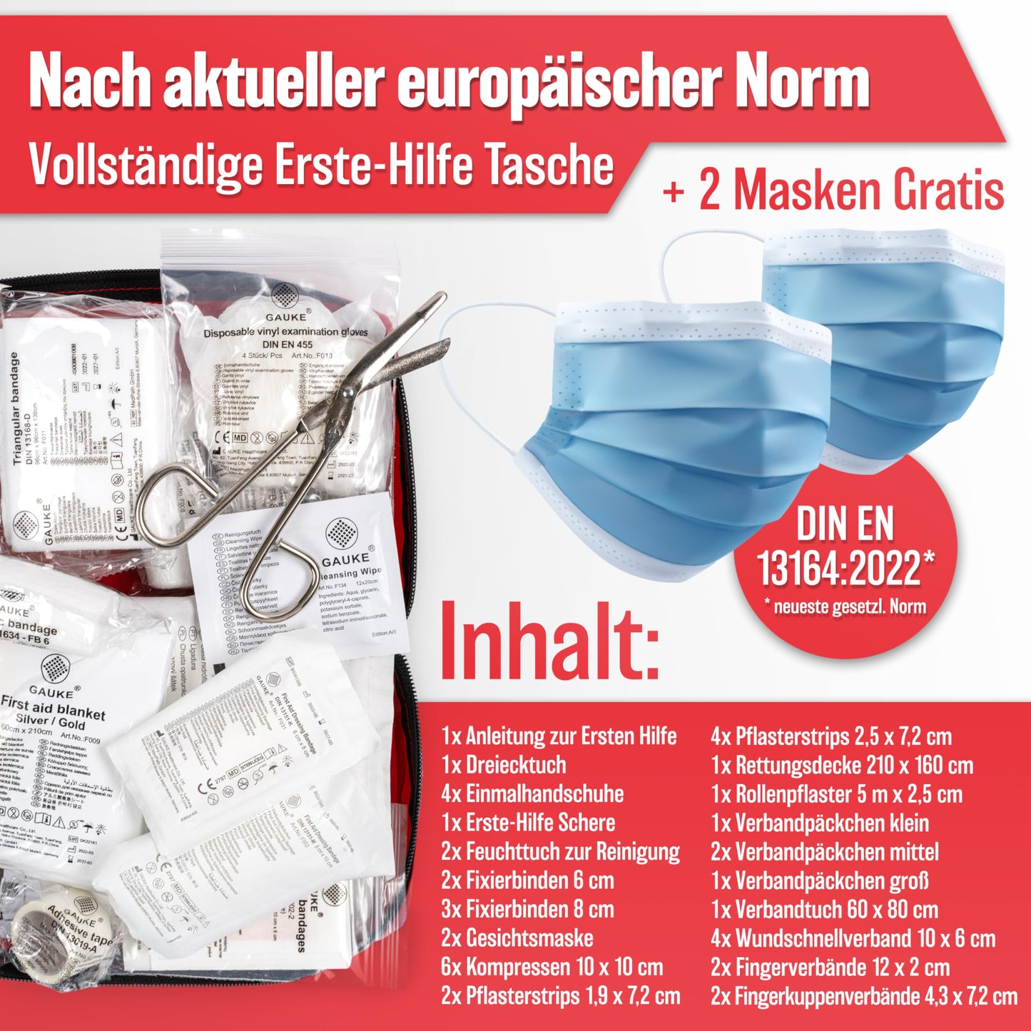 HELDENWERK vehicle first aid kit (Standard 2025): First aid kit, StVO compliant