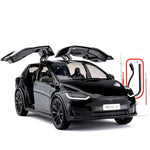 Tesla Model X/3 (1:24) toy car with light & sound | Incl. charging station: collector's gift