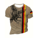 T-shirt drapeau allemand avec aigle en 3D pour homme