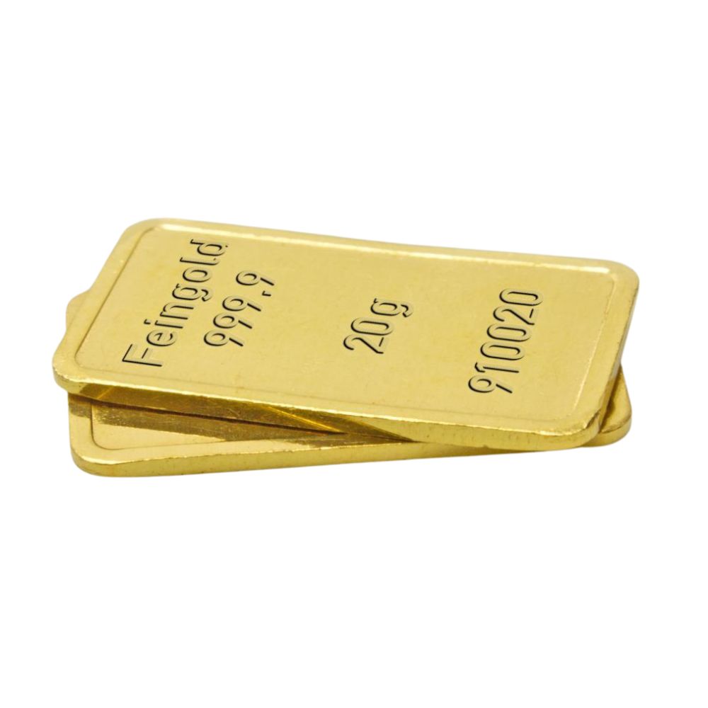Stollberg 'Kinebar AH' gold bar (20g) made of 999.9 fine gold with serial number