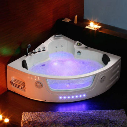 PureHaven Whirlpool mit Wasserfall, Heizung, Lichttherapie, Soundsystem, Bluetooth