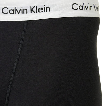 Calvin Klein Men's Boxer Shorts (3-Pack) with Logo Waistband: Cotton Stretch, Black
