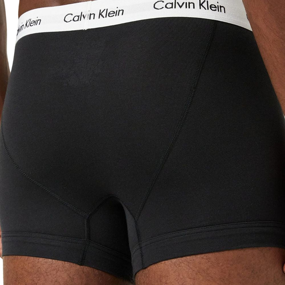 Calvin Klein Men's Boxer Shorts (3-Pack) with Logo Waistband: Cotton Stretch, Black