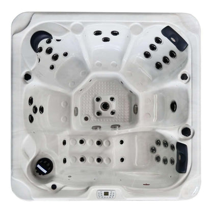 Outdoor whirlpool OASIS MAXI with cover &amp; step: 52 massage jets, LED, speaker, Bluetooth