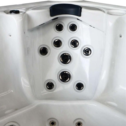 Outdoor whirlpool OASIS MAXI with cover &amp; step: 52 massage jets, LED, speaker, Bluetooth