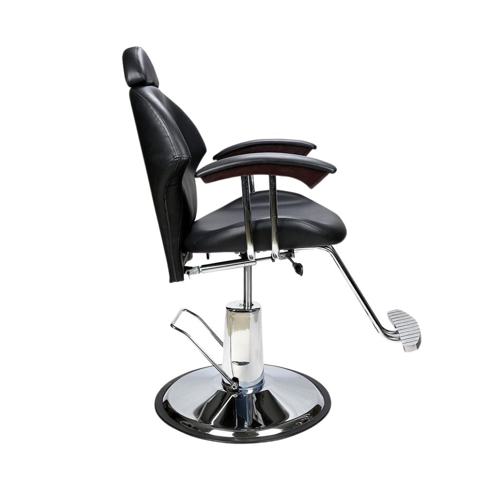 Barberpub Friseurstuhl | Hydraulisch, bis 135° kippbar mit Gasfeder-Sperre, 360° drehbar